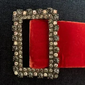 Lanvin Paris | Accessories | Lanvin Paris Velvet Rhinestone  display picture 3